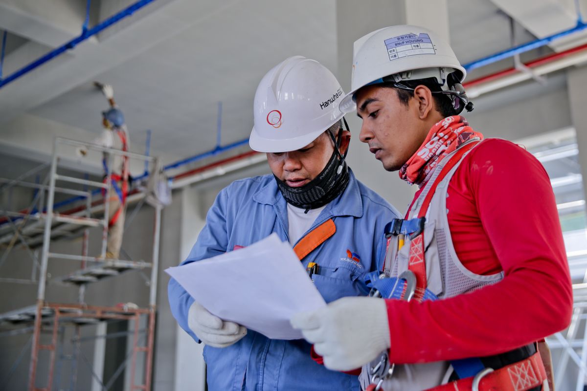 Modern real estate development under construction
