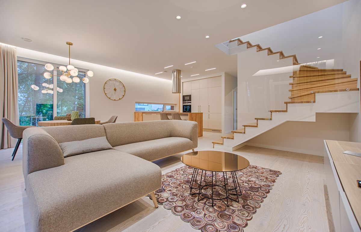 Warm modern luxury apartment interior